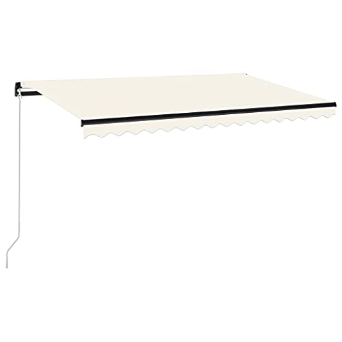 vidaXL Brazo articulado retráctil 400 x 300 cm, color crema