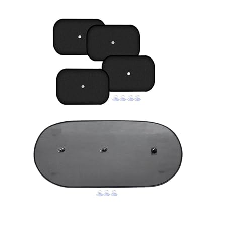 Image of Fabric Car Side Window and Rear Window Sun Shades, Black (Universal) (Chipkoo and Dikky)