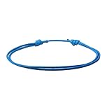 Pingyongchang Adjustable Cord Blue Bracelet Colorful Waterproof Nylon String Bracelets Boho Surfer Anklet for Men Women Beach Bracelet pulseras para hombres Surfer Bangle Bracelets-Blue B