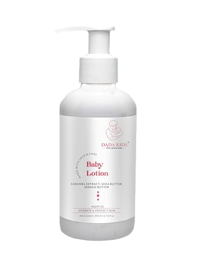 Image of Baby Lotion for Dry skin,Natural Moisturizing Cream with Shea Butter, Caramel Extract, Mango Butter, 200ml, For 0-3 Years
