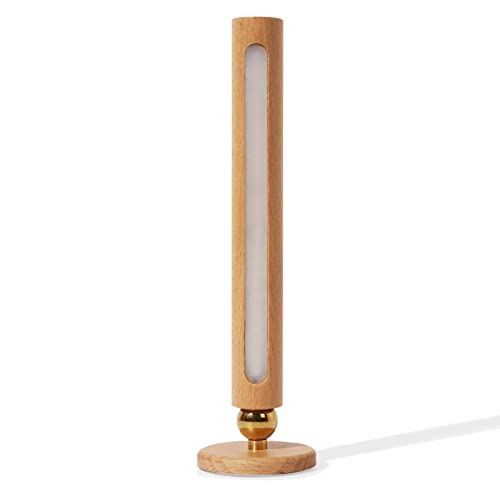 Landgoo 360° Rotatable Wooden Led Wall Lamp Magnetic Usb Rechargeable Wall Sconces Battery Operated Led Night Light For Household (Beech Wood 1Pc) #TOP19