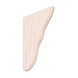 WADDELL Pine Corbel (1 Count, 8' x 5' x ¾) | Includes Pre-Installed Keyhole Plate & Wall Screw | Paintable Stainable Unfinished Decorative Corbels for Countertops & Shelves | 5 Lb. Capacity Each