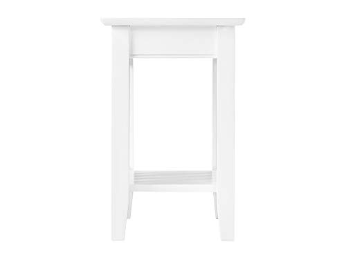 AFI, Mission Chair Side Table with Charging Station, White - Image 5