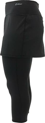 Zuda Z-Move Cropped Skirted Legging A380834, Black, Small #TOP2