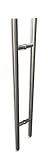 Modern & Contemporary Double-Sided Ladder Style Push-Pull Stainless Door Handle for Steel, Aluminum...