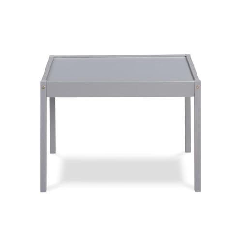 Olive & Opie Della 3-Piece Solid Wood Kids Table & Chair Set, Gray by Olive & Opie - Image 4