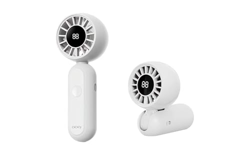 Rechargeable-Ultra-Light-Mini-Fan-with-LED-Display-353oz-3-Speed-Portable Rechargeable Ultra-Light Mini Fan with LED Display 3.53oz, 3-Speed, Portable - Image 1