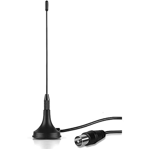 Portable Freeview HD TV Aerial - August DTA180 - Powerful Mini Antenna with Magnetic Base for Kitchen / Truck / Bedroom Portable Television Cover