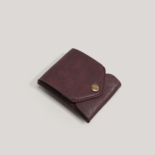 Vintage Handmade Leather Wallet, Multifunctional Compact Wallets for Cash Business Card Holder, Slim Simple Men's Wallets Built-In Pen Slot (2PCS, Wallet+Pen)4