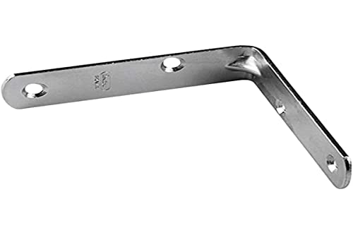 BemFixa 6303 Cantoneira com Parafuso, Zincado, 50 mm, 4 unidades, CINZA