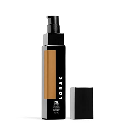LORAC PRO Foundation, Fond de Teint, Couvrance Moyenne à Complète, avec Vitamine C, Sans Parfum et Vegan, Cruelty Free, Teinte 15 - Moyen foncé, sous-tons neutres chauds