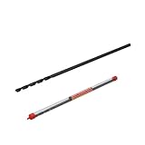 1/4 Inch x 8 Inch Drill Bit – Long Drill Bit, Industrial Black Oxide Coating – Cobalt Aircraft Extension Drill Bits for Steel, Hard Metal, Cast Iron, Wood, Plastic