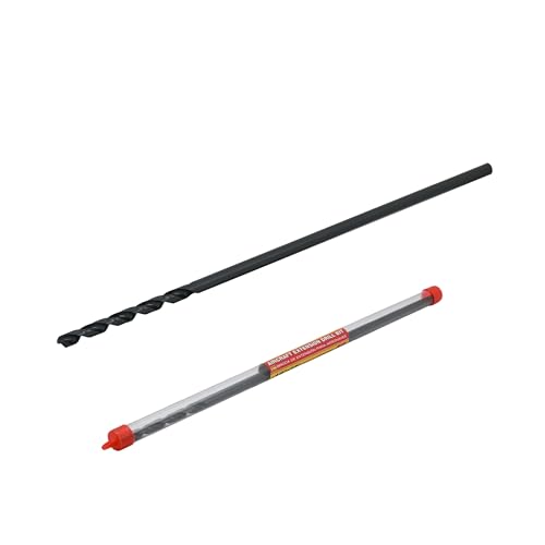 1/4 Inch x 8 Inch Drill Bit – Long Drill Bit, Industrial Black Oxide Coating – Cobalt Aircraft Extension Drill Bits for Steel, Hard Metal, Cast Iron, Wood, Plastic