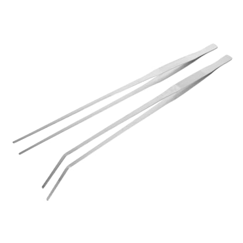 BESPORTBLE Reptile Feeding Tweezers Set 2pcs Long Metal Grabbers Comfortable Grip for Easy and Secure Pet Feeding