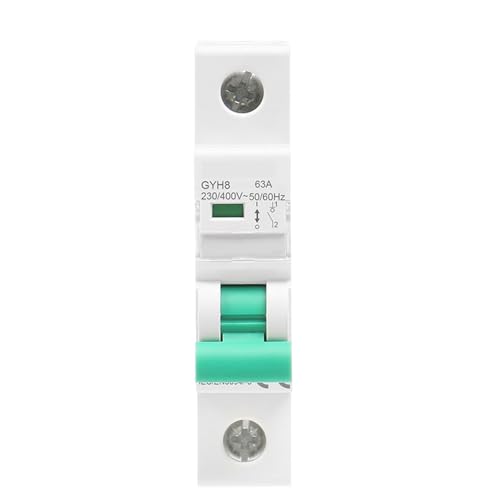 Interruptor-seccionador GYH8 de 1 polo y 100A para carril DIN en cuadros eléctricos de 230V