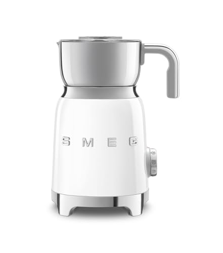 Smeg, Montalattte Multifunktion MFF11WHEU, mit Induktionssystem, 6 voreingestellte Programme, eine manuelle Funktion, abnehmbare Karaffe von 600 ml, Messkappe, integriertes Umschlag, 500W, Weiß