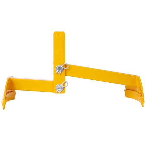 Heavy Duty Steel Drum Lifter Clam Barrel Lifting Clamp Drum Attachment Industrial Drum Handler Drum Lifting Device Tong-Style Tool 1100 lbs Capacity for 30-55 Gallon Drums Yellow