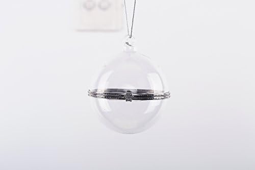 Succulent Style 2 x 8cm Opening Locket Hanging Glass Bauble for Christmas Wedding Decoration DIY Ornament