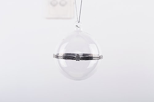 Succulent Style 2 x 8cm Opening Locket Hanging Glass Bauble for Christmas Wedding Decoration DIY Ornament