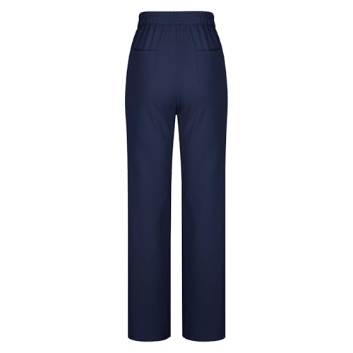 Girls Straight Leg Pants Kids High Waist Button Yoga Bootcut Pants with Pockets Fashion School Uniform Pants4