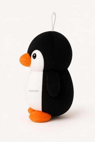 Image of Teddora Baby Penguin Soft Toy for Girls Boys Kids, Black, Animal Plush Stuffed Teddy Gift Birthday, 18 cm