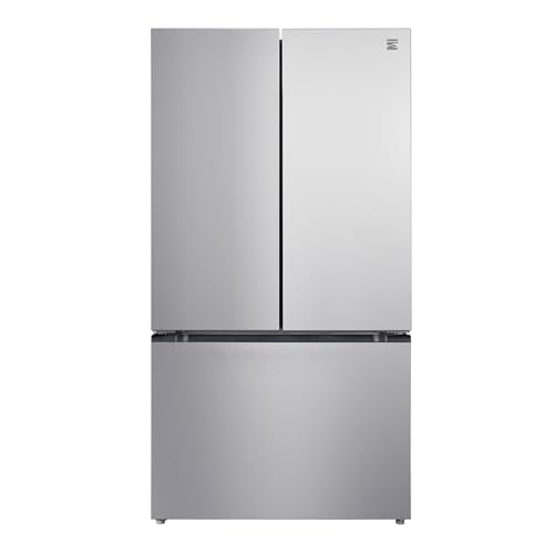 Kenmore 30 Inch Counter-Depth French Door Refrigerator/Freezer with Fingerprint-Resistant Stainless Steel, Adjustable Glass Shelves, Quiet and Energy Efficient Inverter Compressor, 20.3 cu. ft.