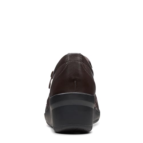 Clarks Clarks Women's Suttyn Zip Loafer, Chocolate Leather, 9.5 Medium