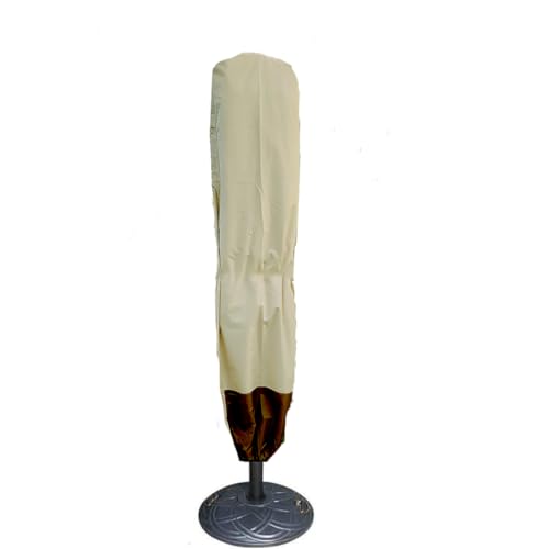 J&C Patio Umbrella Cover Waterproof Outdoor Umbrella Cover Offset Umbrella Protection Cover for Garden Outdoor Umbrella Furniture Sets (Beige)