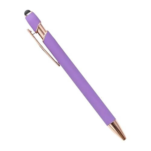 Stylo à bille en métal violet gravé au laser pour tablette tactile