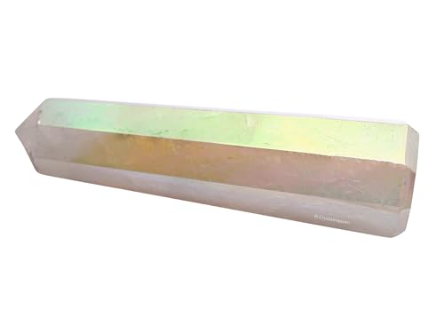 Image of Certified Angel Aura Quartz Crystal Tower Obelisk Point For Chakra, Healing And Balancing - Aaa Grade Original Certified Gemstone Agate For Reiki Meditation Yoga Spiritual (3-4 Inches)