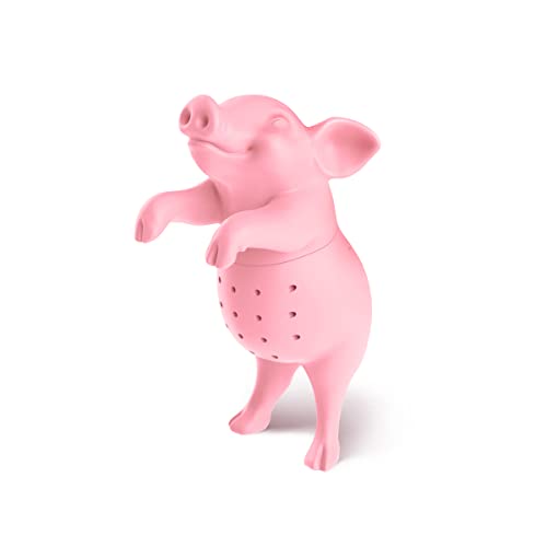 Alaciadoras, Compra de libro digital Infusor de té de silicona reutilizable de Fred, HOT BELLY, cerdo, color rosa, divertido regalo para los amantes del té, ingeniero de cocina