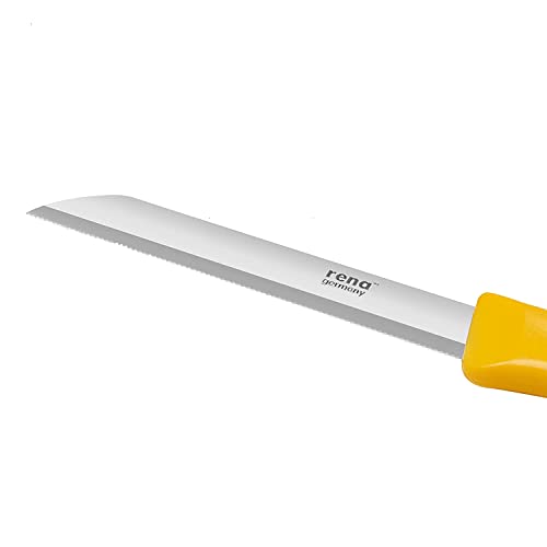 rena germany Stainless Steel Kitchen Knife Set, Serrated Knife Set, Multipurpose Utility Knives for Household, Professional Quality for Cooking and Baking (110 mm, 5)