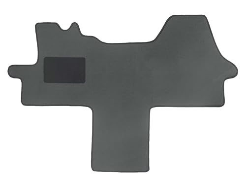 Tapis de Voiture Compatible avec Renault Trafic II Type JL, FL, EL 2-Sitzer (Construction 2001-2014), Dura Gris | 1 PCE | Contour Bleu foncé
