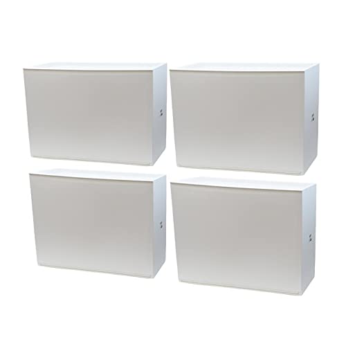 MAURY'S IL NUMERO UNO DEL RISPARMIO SET DI SCARPIERE IN PLASTICA 51 X 17 X H39 CM COMPONIBILI E IMPILABILI MADE IN ITALY (4 Pezzi, Bianco)