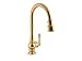 Artifacts? Single-Hole Kitchen Sink Faucet with 17-5/8" Pull-Down spout and Turned Lever Handle, DockNetik Secure Docking System, and 3-Function sprayhead