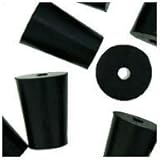 WidgetCo #2 Rubber Stoppers, Rubber Plugs, Tapered, Industrial Grade with 1 holes (Qty 25)