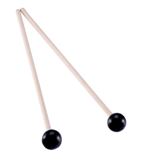 Kuylive 2 Pack Bass Drum Mallets Timpani Mallet Felt Sticks Stainless Steel Handle With 1 Pair Rubber Bell Mallets Glockenspiel Sticks Xylophone Mallet #TOP5