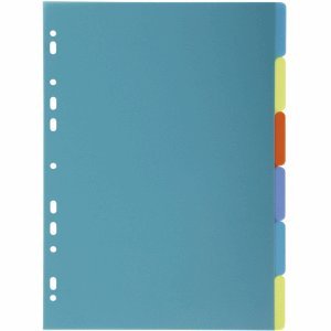 Exacompta 25 x Register Forever A4 300my Recycled PP 6tlg Deckblatt blau