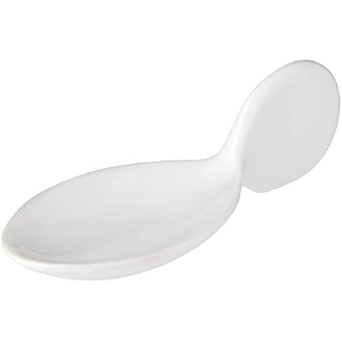Restaurantware 4 Inch Porcelain Tasting Spoons 10 Fish Shape Porcelain Spoons Cover