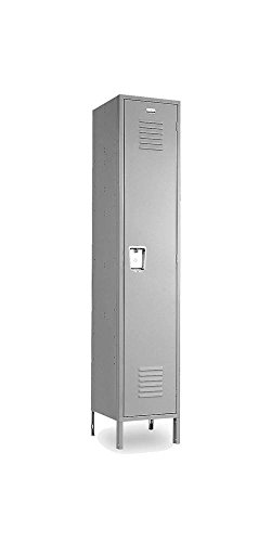 Penco 68021R028 Vanguard Recessed Handle Locker, One Tier, One Wide, 12" x 18" x 60", (028) Gray