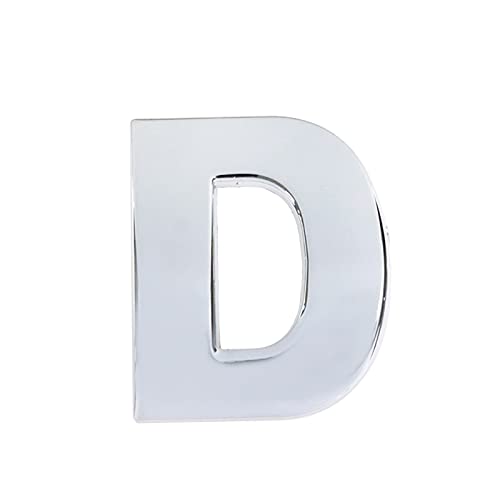 Modengzhe 3D Metal Car Emblem Letter D Sticker Chrome Plating Zinc Alloy Automobile Symbol Badge Decal