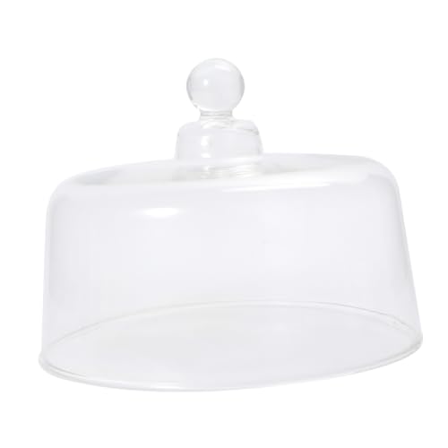 OFFSCH Couvercle Verre Transparent pour Gâteaux Et Fruits Protection Anti-poussière Résistant Chaleur Et Froid Léger Et Facile à Nettoyer Hauteur