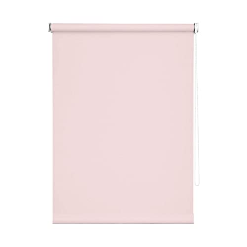 The Secret Home - Estor Enrollable - Diseño Translúcido - Largo. 100 cm x Alto. 195 cm - Color Rosa - Persiana de Tela - Decoración Textil para Ventanas