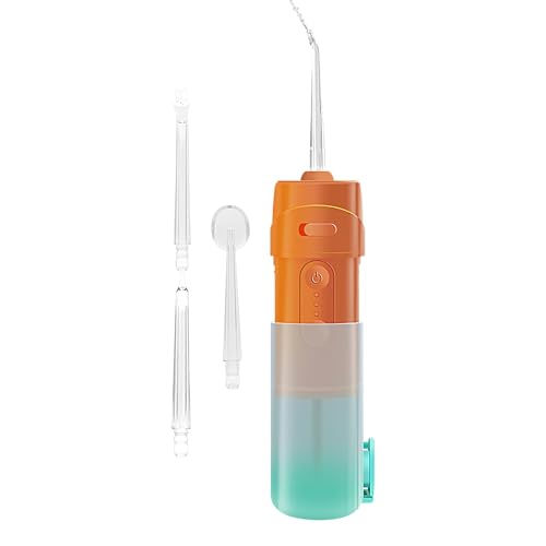 Irrigador dental eléctrico para dientes, 240 ml, para limpieza dental en viajes, uso diario, mujeres, hombres y niños