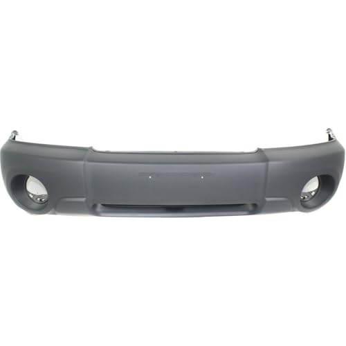 Cizetti Bumper Cover 1pc Front Textured Plastic License Plate Cut-out for Subaru for Forester X 2003-2005 with Fog Light Holes 57703SA020MC 14459706
