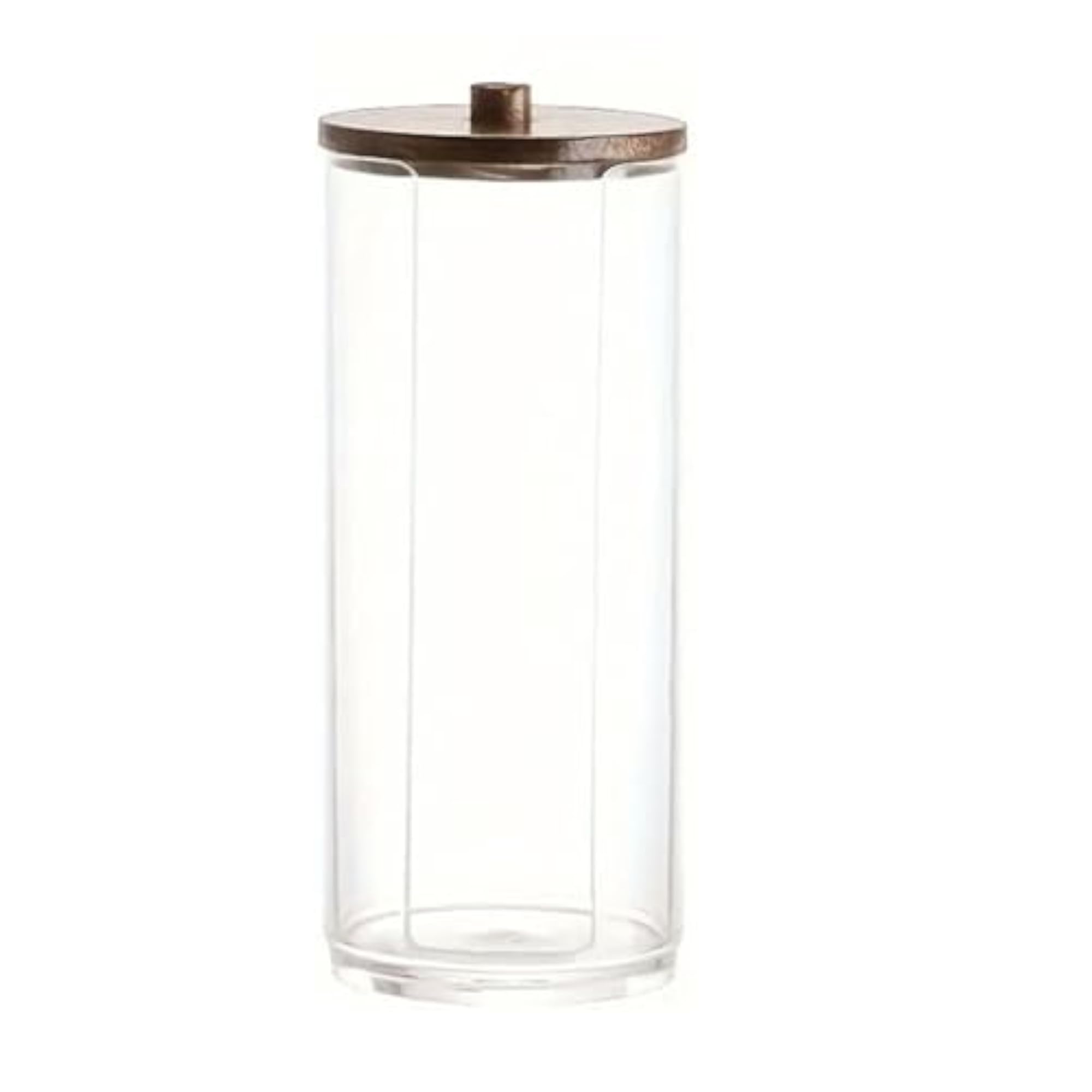 Cotton Swab Storage Canister Transparent, 18cmx7cm