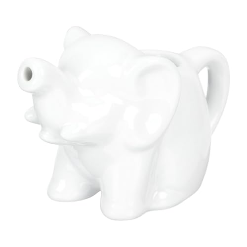 DIYEAH Brocca in Ceramica Bianca a Forma di Animale con Manico Lattiera Leggera e Portatile per Latte Caffè e Succhi Superficie Liscia e Facile da Pulire Contenitore Decorativo per