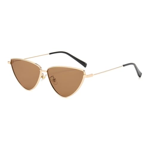 Lunettes de soleil vintage femmes contre l'éblouissement monture métal doré