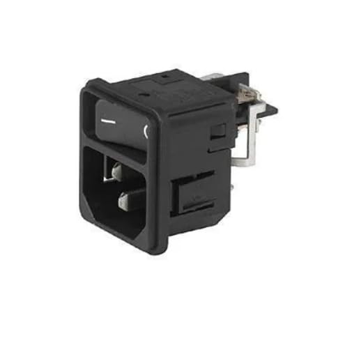 DC11.0001.203, AC Power Entry Modules Snap-in 1-Pole 10A Non-Ill 1.5mm Panel