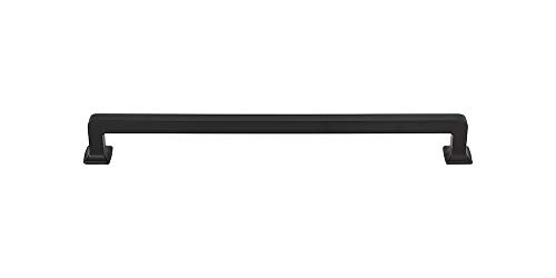 Top_Knobs Ascendra Pull Color Flat Black 5 1/16” Length Transcend Coll Contemporary Transitional Bar Handle Decorative Kitchen Bath Cabinet Hardware Dresser Bathroom Metal Handle Interior Home #TOP6